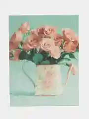 Бирюзовый фотоальбом 100 фото, 10х15, "Цветы", твёрдая обложка