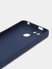 Темно-синий чехол для Itel A25 (Ител А25), силиконовый, матовый, с защитой камеры
