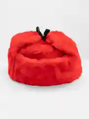 Красный шапка ушанка с кокардой СССР, сувенирная