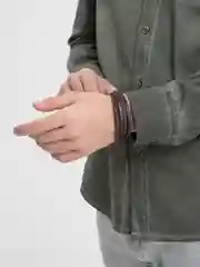 Мужской кожаный браслет