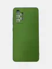 Тёмно-зелёный чехол для Samsung A02 силиконовый c soft touch покрытием