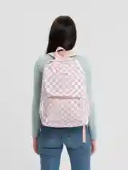 Розовый рюкзак в шахматную клетку, унисекс
