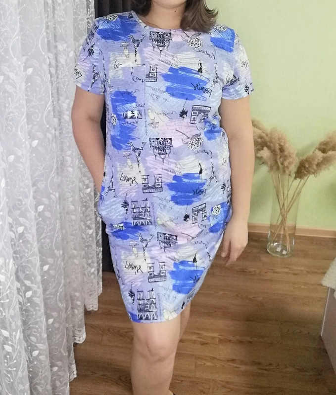Домашняя туника-платье хлопок 100% HOME CLOTHES "D&I"
