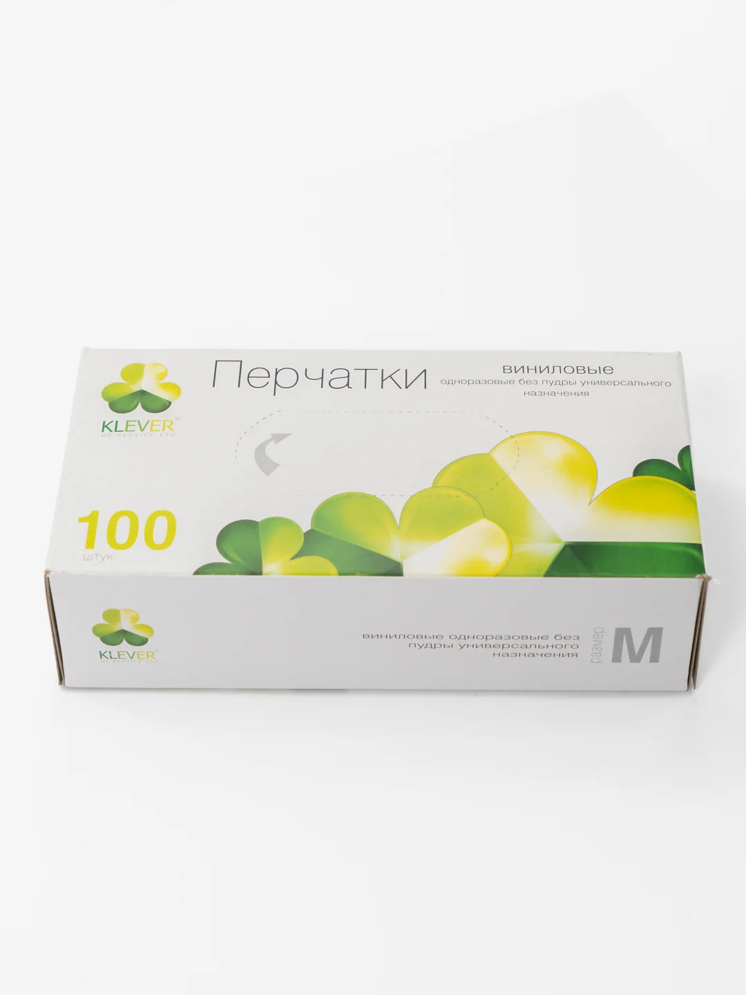 Перчатки одноразовые, виниловые, неопудренные, прозрачные, S/M, 100 штук