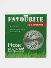 Нож для триммера металлический FAVOURITE FBT 40Zknife, с напайками, 255 мм