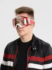 Белый очки для мотокросса