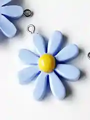 Голубой подвеска Ромашка, кулон ромашка