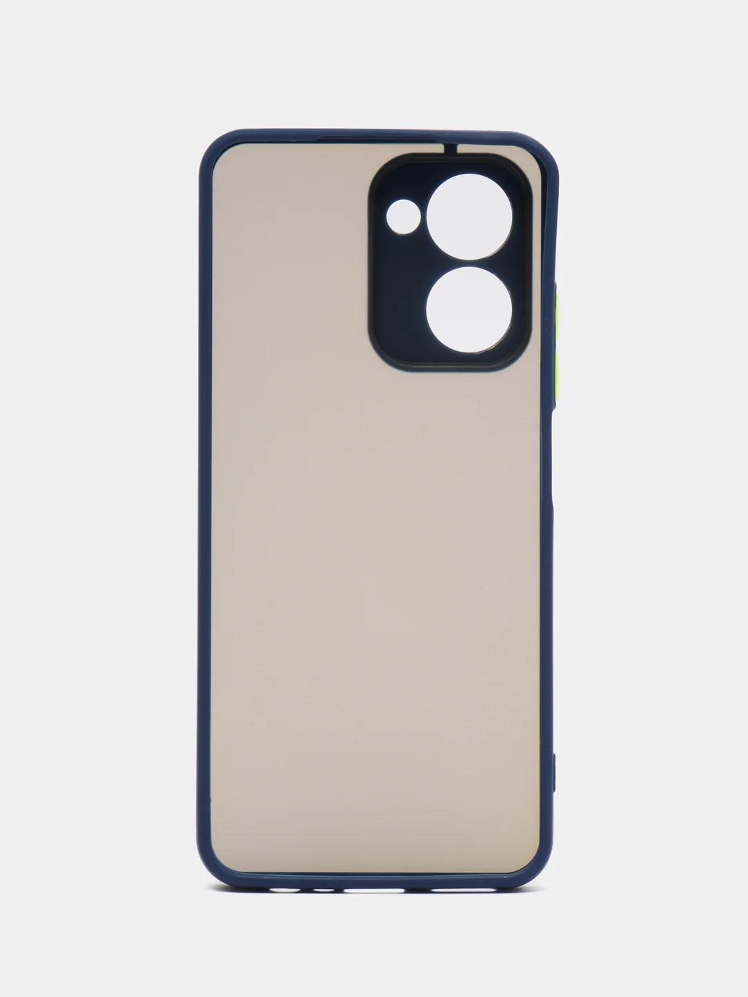 Синий чехол Realme C33 / Реалми С33 пластиковый, матовый, с цветными кнопками