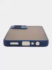 Синий чехол Realme C33 / Реалми С33 пластиковый, матовый, с цветными кнопками