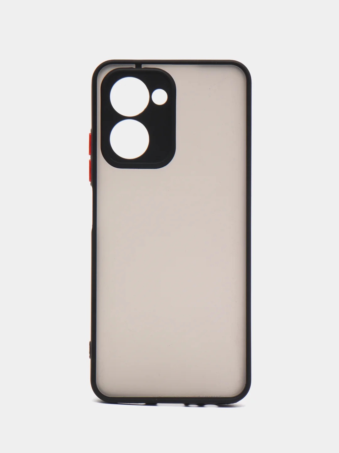 Черный чехол Realme C33 / Реалми С33 пластиковый, матовый, с цветными кнопками