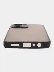 Черный чехол Realme C33 / Реалми С33 пластиковый, матовый, с цветными кнопками