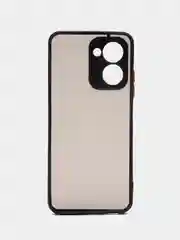 Черный чехол Realme C33 / Реалми С33 пластиковый, матовый, с цветными кнопками