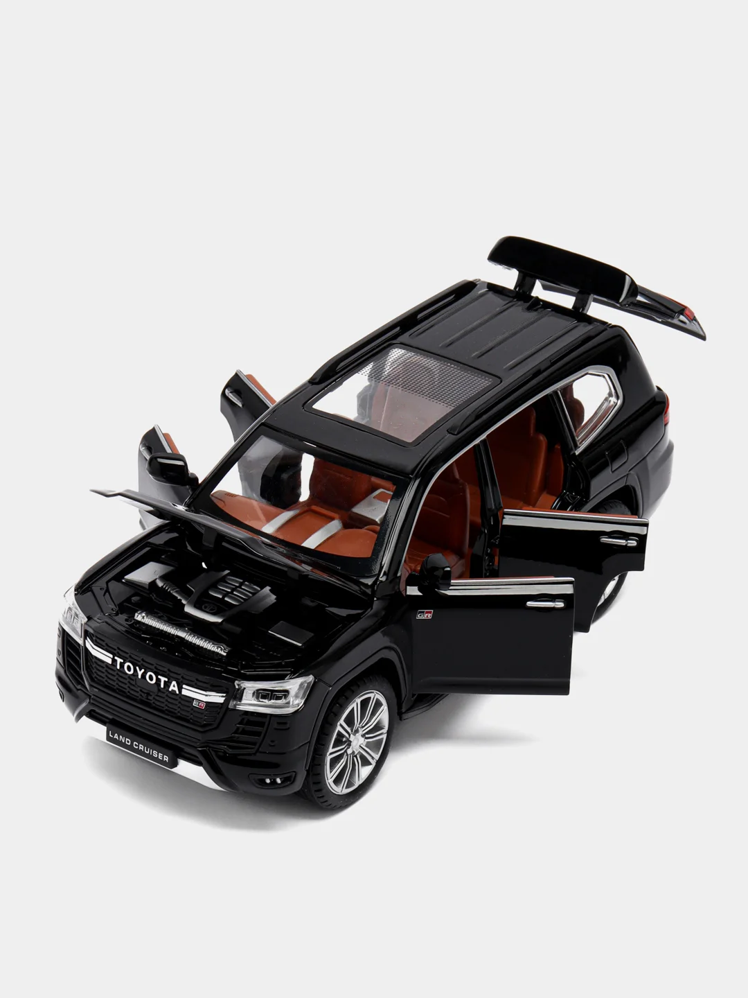 Бордовый металлическая модель Toyota Land Cruiser 300 в масштабе 1:24