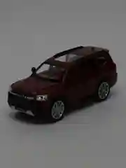 Бордовый металлическая модель Toyota Land Cruiser 300 в масштабе 1:24
