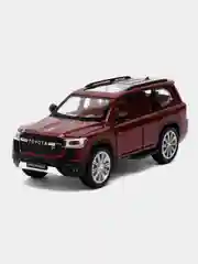 Бордовый металлическая модель Toyota Land Cruiser 300 в масштабе 1:24