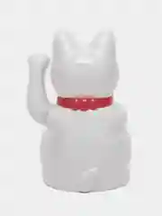 Белый денежный кот на батарейках