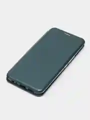 Тёмно-зелёный чехол-книжка для Tecno Spark 8C / Spark Go 2022