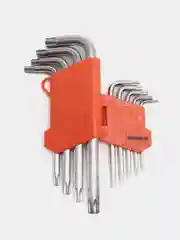 Набор ключей звездочка TORX, угловые, 9 штук