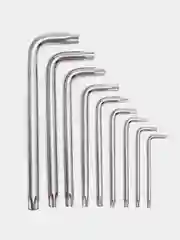 Набор ключей звездочка TORX, угловые, 9 штук