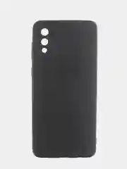 Черный чехол для Samsung A20s силиконовый c soft touch покрытием