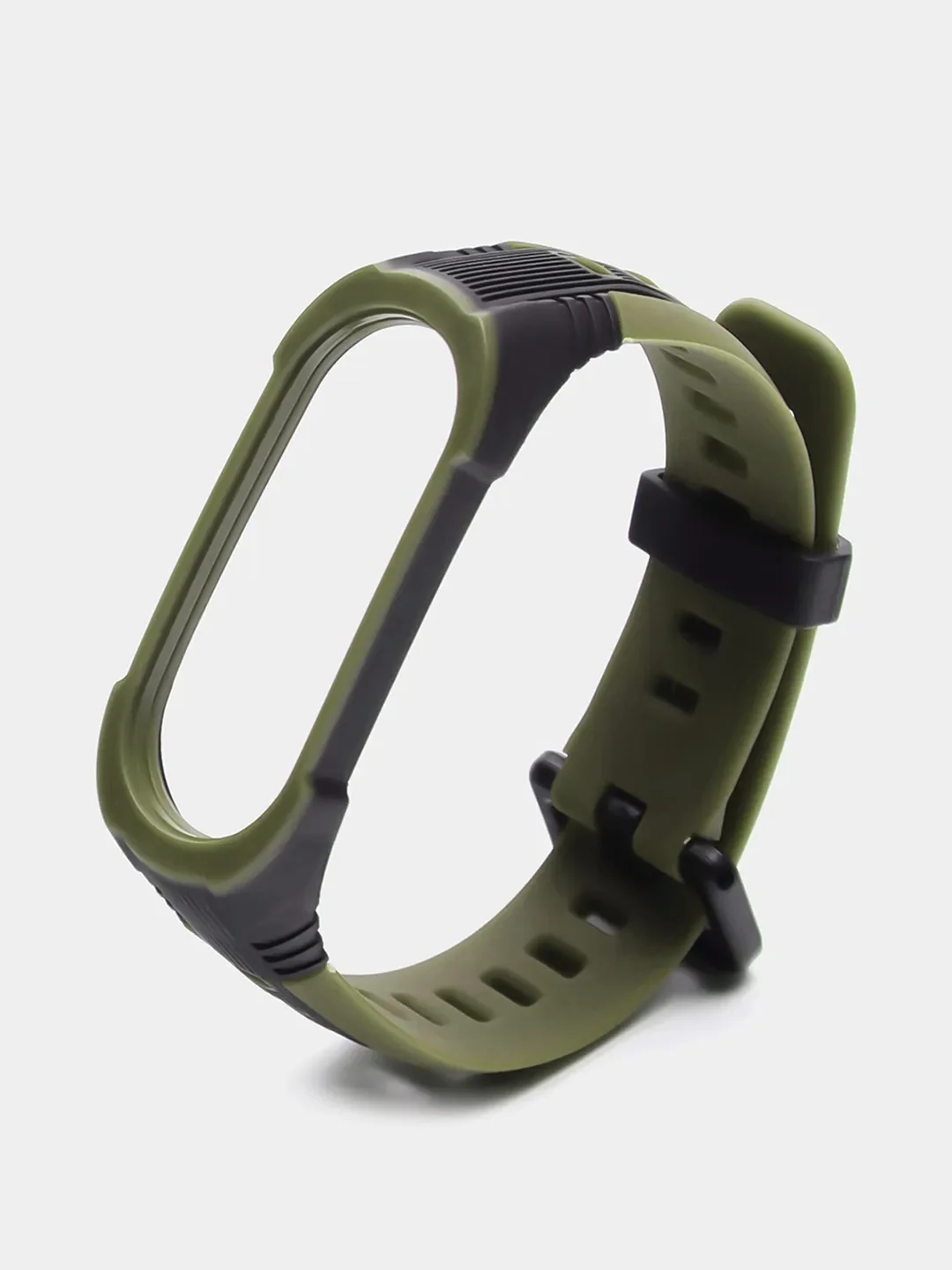 Хаки спортивный ремешок для Xiaomi Mi Band 7 / 8 браслет силиконовый ксяоми ми банд фитнес часы