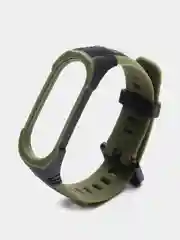 Хаки спортивный ремешок для Xiaomi Mi Band 7 / 8 браслет силиконовый ксяоми ми банд фитнес часы