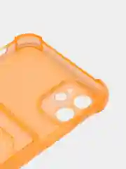 Оранжевый чехол с карманом для карт iPhone XR, 11, 12, 13, 14, 15, Pro, Pro Max, Plus, 7, 8, айфон