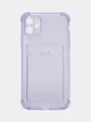 Фиолетовый чехол с карманом для карт iPhone XR, 11, 12, 13, 14, 15, Pro, Pro Max, Plus, 7, 8, айфон