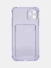 Фиолетовый чехол с карманом для карт iPhone XR, 11, 12, 13, 14, 15, Pro, Pro Max, Plus, 7, 8, айфон