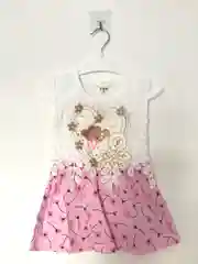 Розовый платье детское с коротким рукавом