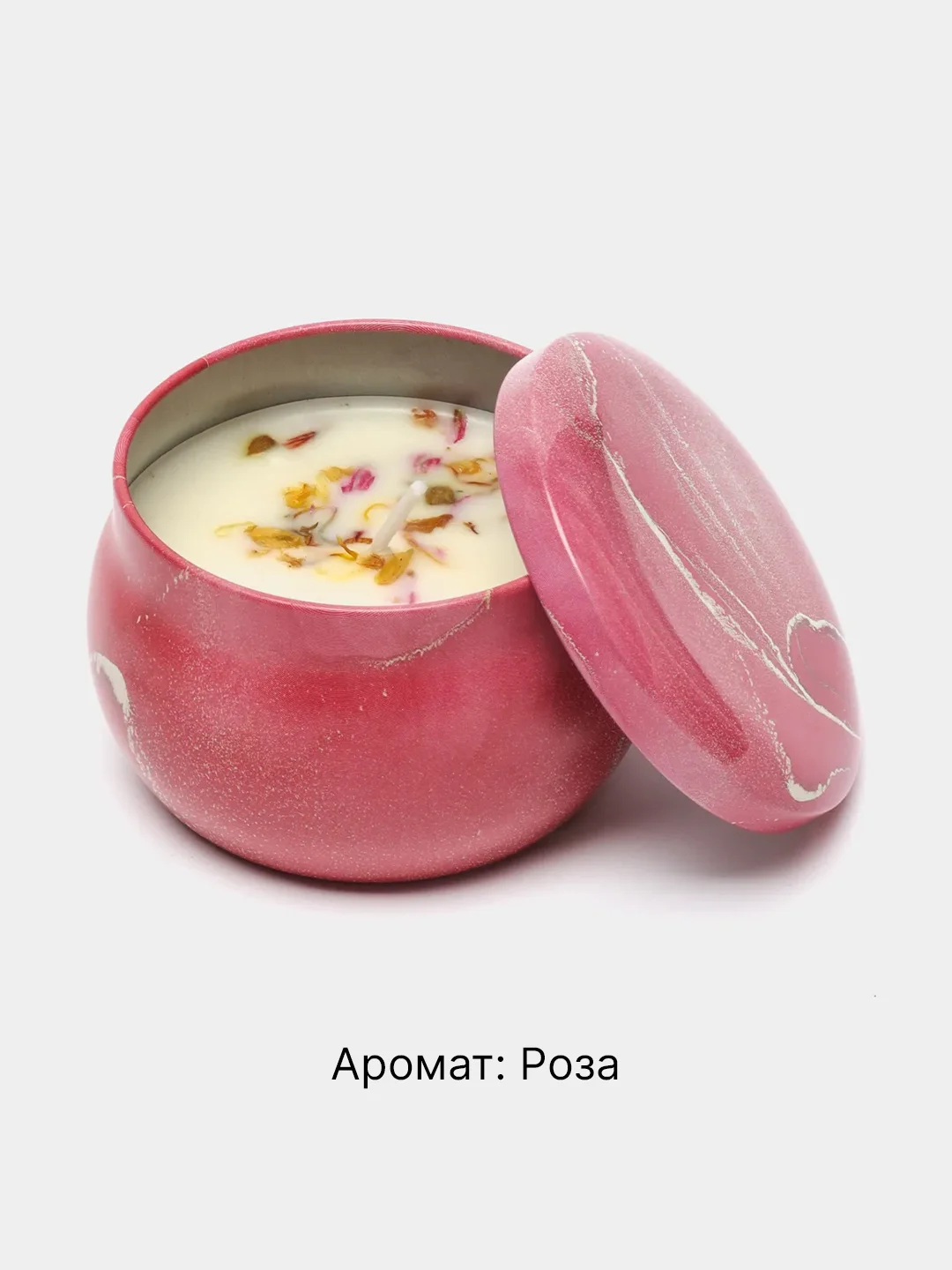 Розовый свеча ароматическая в стакане, аромасвеча