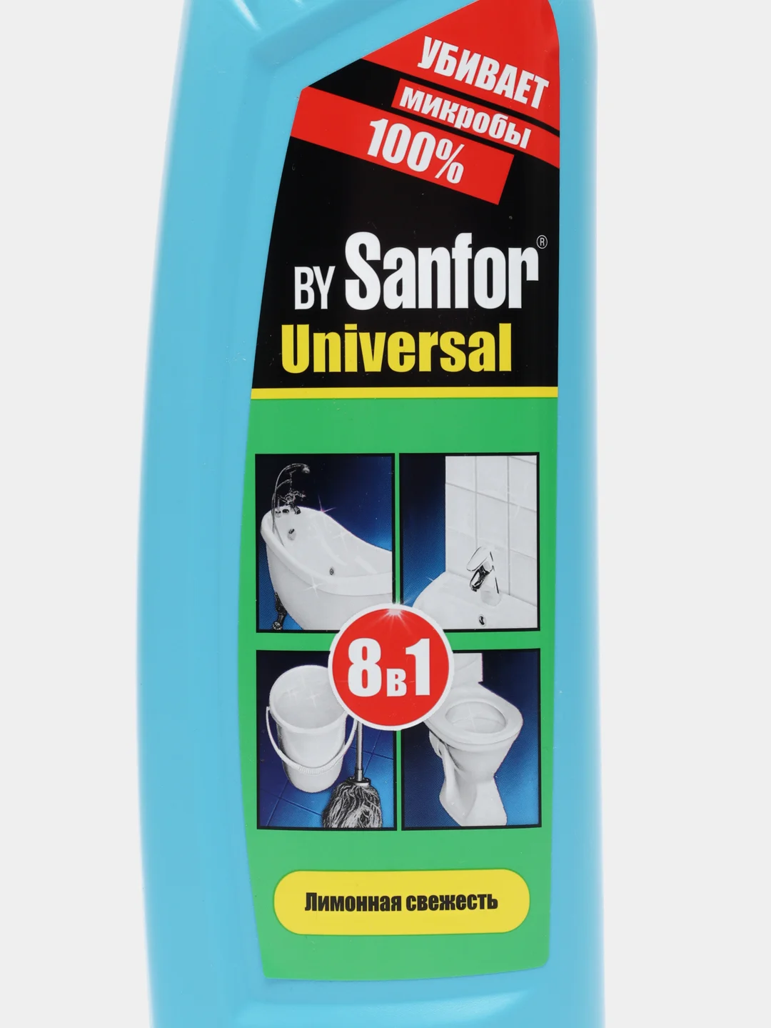 Синий средство чистящее Sanfor 8 в 1, от плесени, налета, жира, 1 л