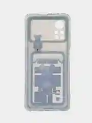 Чехол Xiaomi Poco X4 Pro (Сяоми Поко Х4 Про), прозрачный, с карманом для карты, с рисунком
