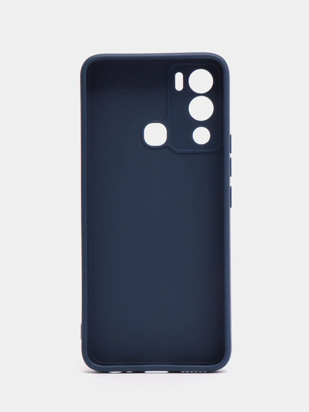 Темно-синий силиконовый чехол для Infinix Hot 12i (Инфиникс Хот 12 ай), матовый, с защитой камеры