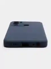 Темно-синий силиконовый чехол для Infinix Hot 12i (Инфиникс Хот 12 ай), матовый, с защитой камеры