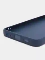 Темно-синий силиконовый чехол для Infinix Hot 12i (Инфиникс Хот 12 ай), матовый, с защитой камеры