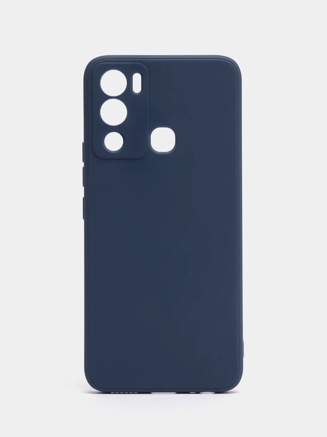 Темно-синий силиконовый чехол для Infinix Hot 12i (Инфиникс Хот 12 ай), матовый, с защитой камеры