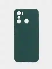 Тёмно-зелёный чехол силиконовый на Infinix Hot 12 Play NFC (Инфиникс Хот 12 Плей НФС)