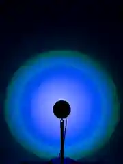 Белый лампа Закат RGB металлическая с пультом и приложением мобильным, 16 цветов