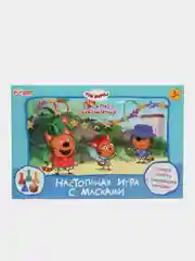 Желтый детская настольная ИГРА-ХОДИЛКА С МАСКАМИ "Синий Трактор, Мимимишки,Три кота" 42 х 58 см