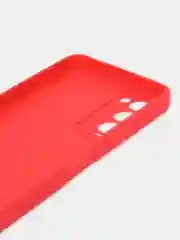 Красный чехол силиконовый для Tecno Camon 18 / Camon 18P (Техно Камон 18 / Камон 18П) прозрачный