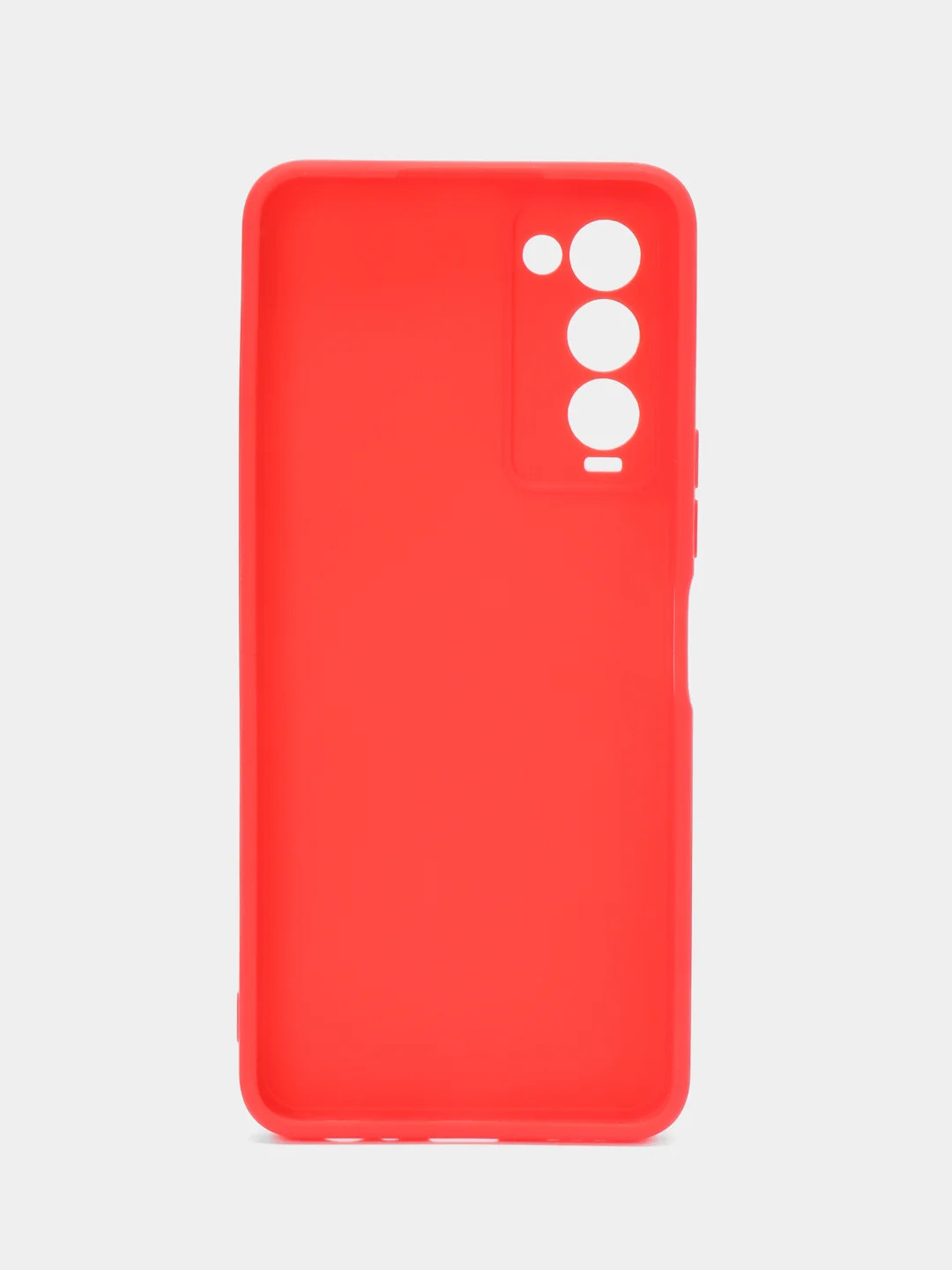 Красный чехол силиконовый для Tecno Camon 18 / Camon 18P (Техно Камон 18 / Камон 18П) прозрачный