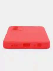 Красный чехол силиконовый для Tecno Camon 18 / Camon 18P (Техно Камон 18 / Камон 18П) прозрачный