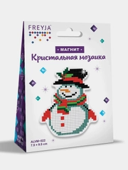 Кристальная (алмазная) мозаика  "ФРЕЯ"ALVM-022   магнит "Снеговичок"