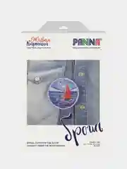 Набор для вышивания "PANNA""Живая картина"   JK-2207   "Брошь. Парусник под луной"