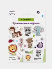 Кристальная (алмазная) мозаика "ФРЕЯ"ALVN-102 наклейки "Веселые зверята"