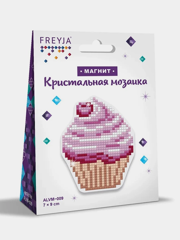 Кристальная (алмазная) мозаика "ФРЕЯ"ALVM-009 магнит "Пирожное"