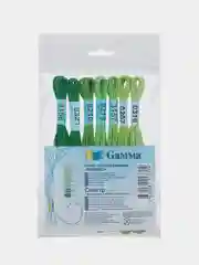 Нитки для вышивания "Gamma" набор мулине "Спектр" 100% хлопок 7 x 8 м, apple