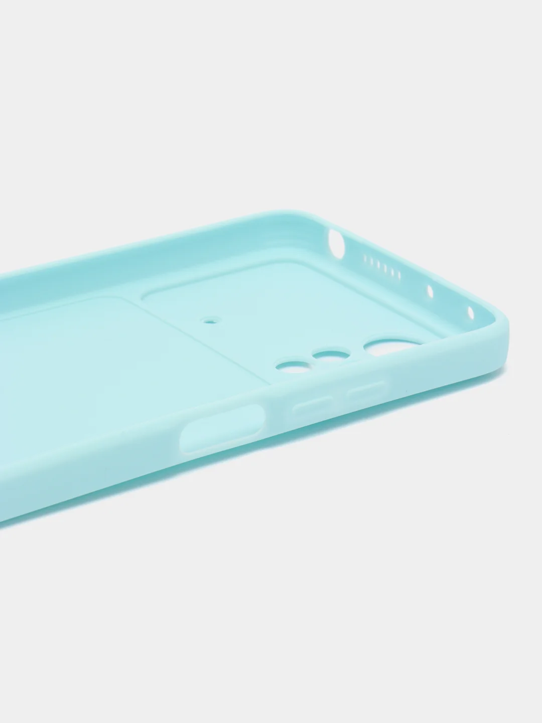 Голубой чехол Xiaomi Poco X4 Pro (Сяоми Поко Х4 Про), прозрачный