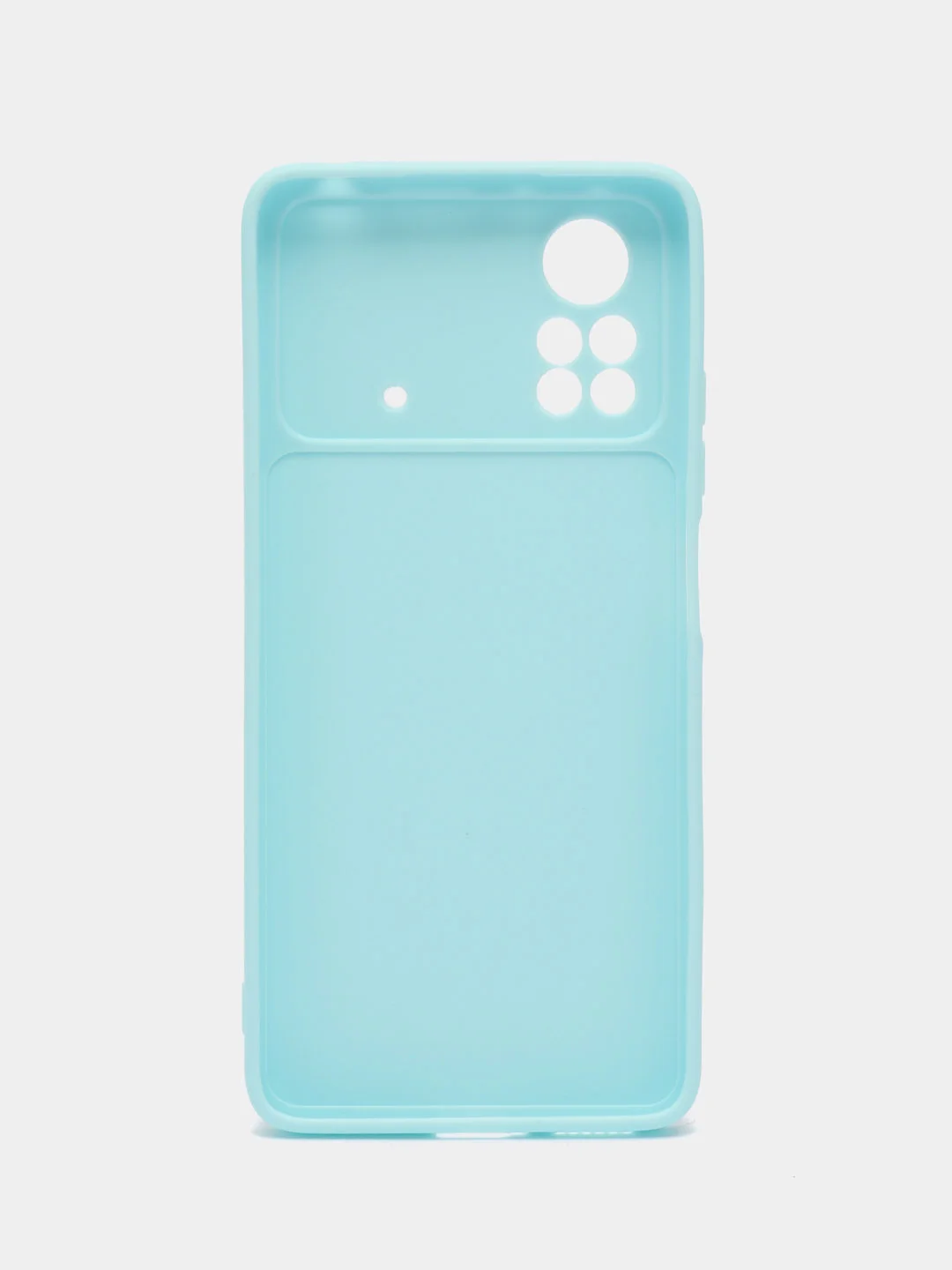 Голубой чехол Xiaomi Poco X4 Pro (Сяоми Поко Х4 Про), прозрачный